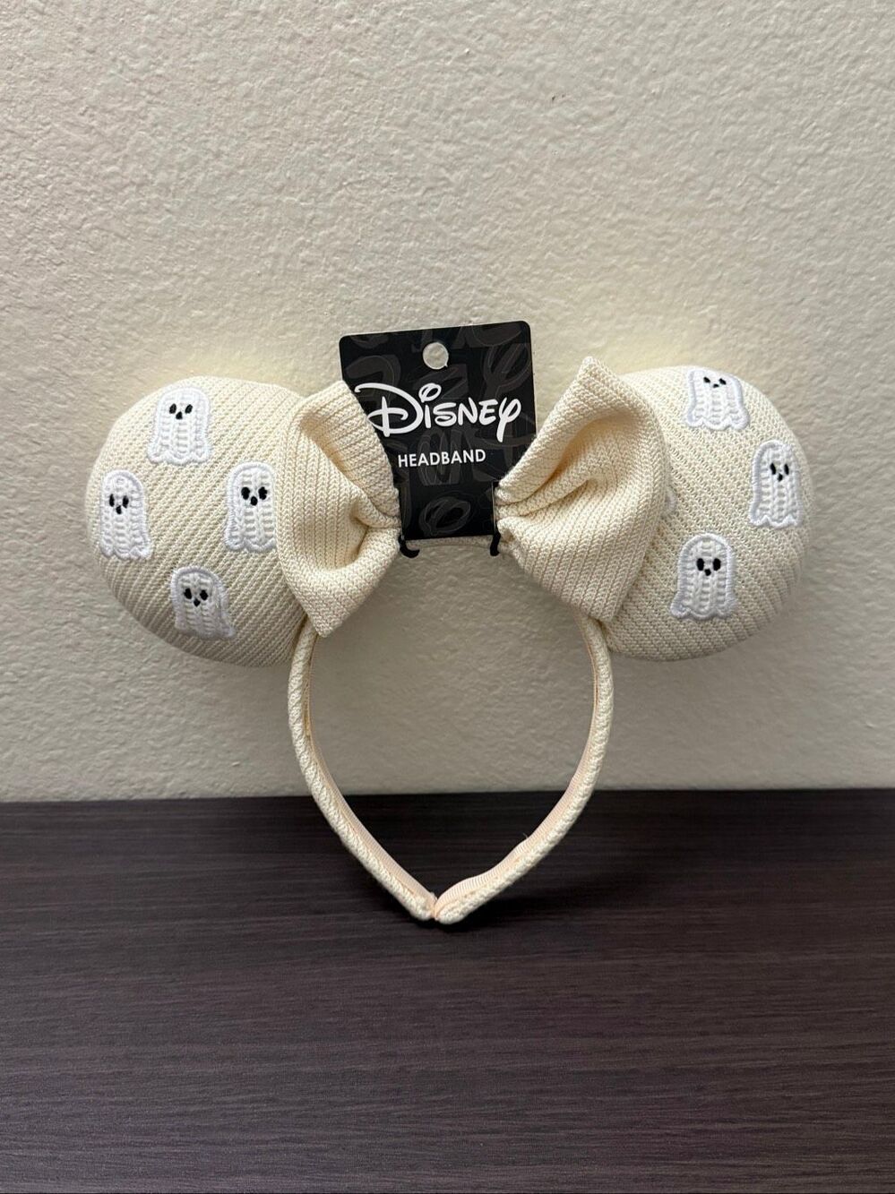 Disney Minnie Mouse Knit Ghost Icon Ears Headband